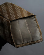 "GIORGIO ARMANI" Diagonal stripe woven silk necktie