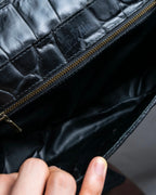 “Jean Paul Gautier” Crocodile-embossed shoulder bag