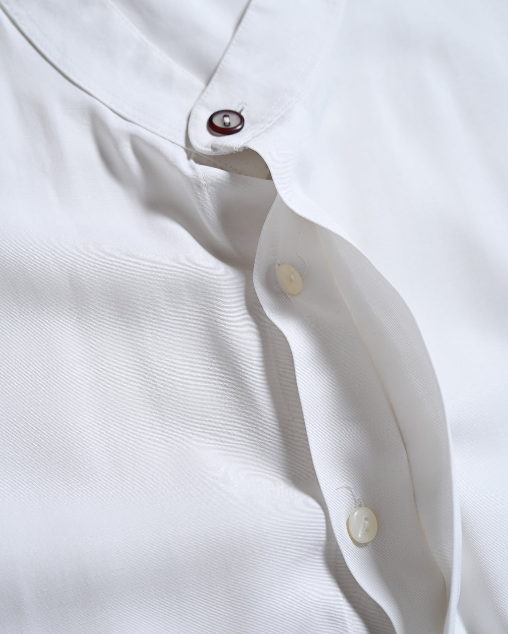 VINTAGE/ Band Collar Oversized Drape Shirt