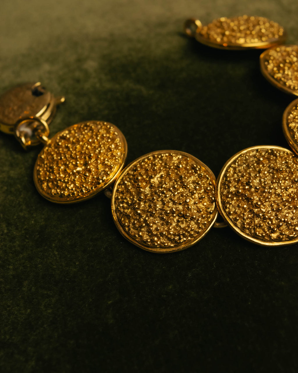 -SPECIAL- “YVES SAINT LAURENT” 80’s-90’s Lava texture statement bracelet