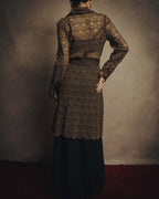 -SPECIAL- “VALENTINO ROMA” 1998-2008 Lace belted sheer coat dress