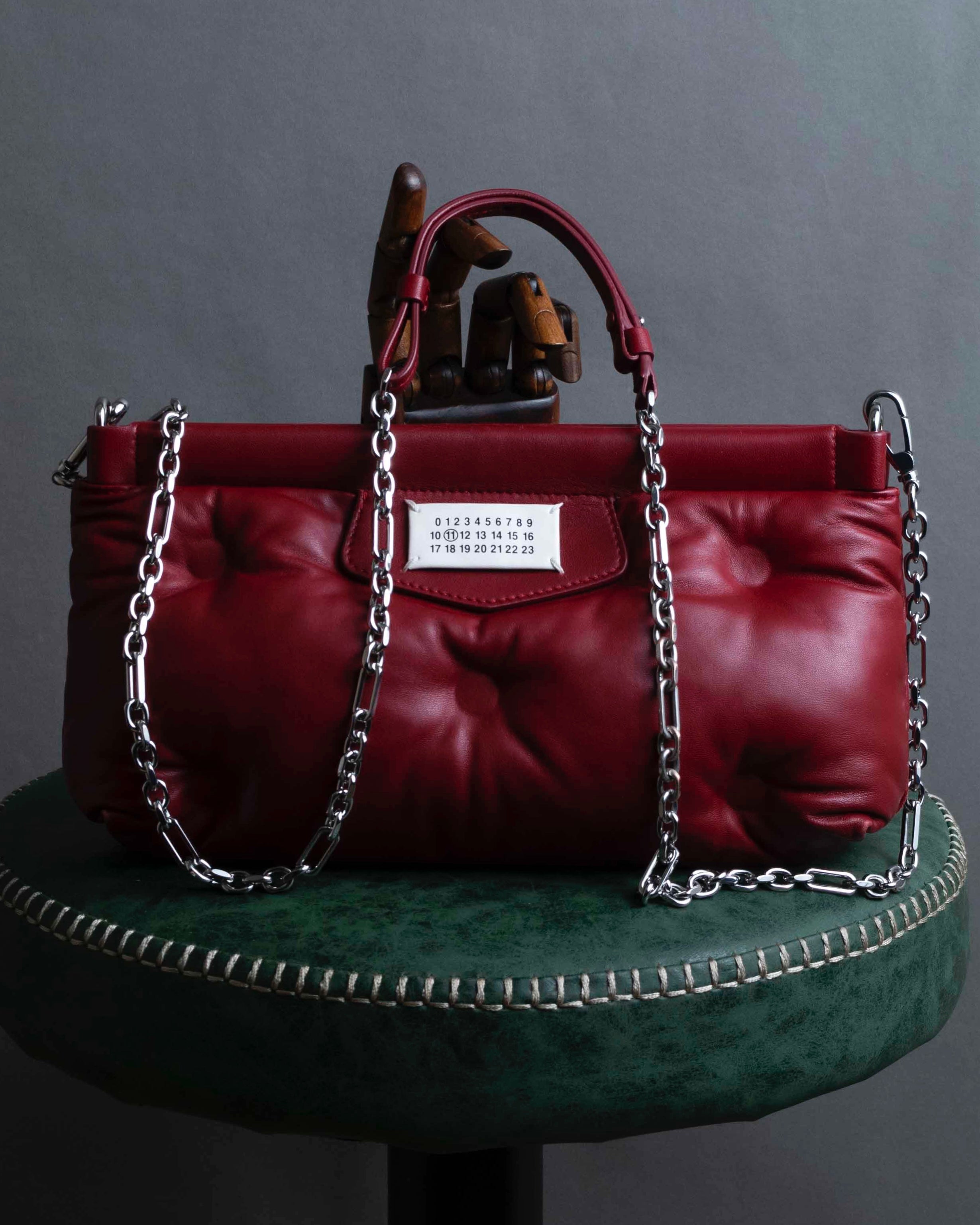 "MAISON MARGIELA" Red color Glam Slam chain shoulder bag