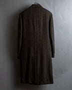 "Dolce &amp; Gabbana" Herringbone pattern slim shape chester coat