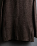 "COMME des GARCONS
HOMME DEUX" Brown checked pattern tailored jacket