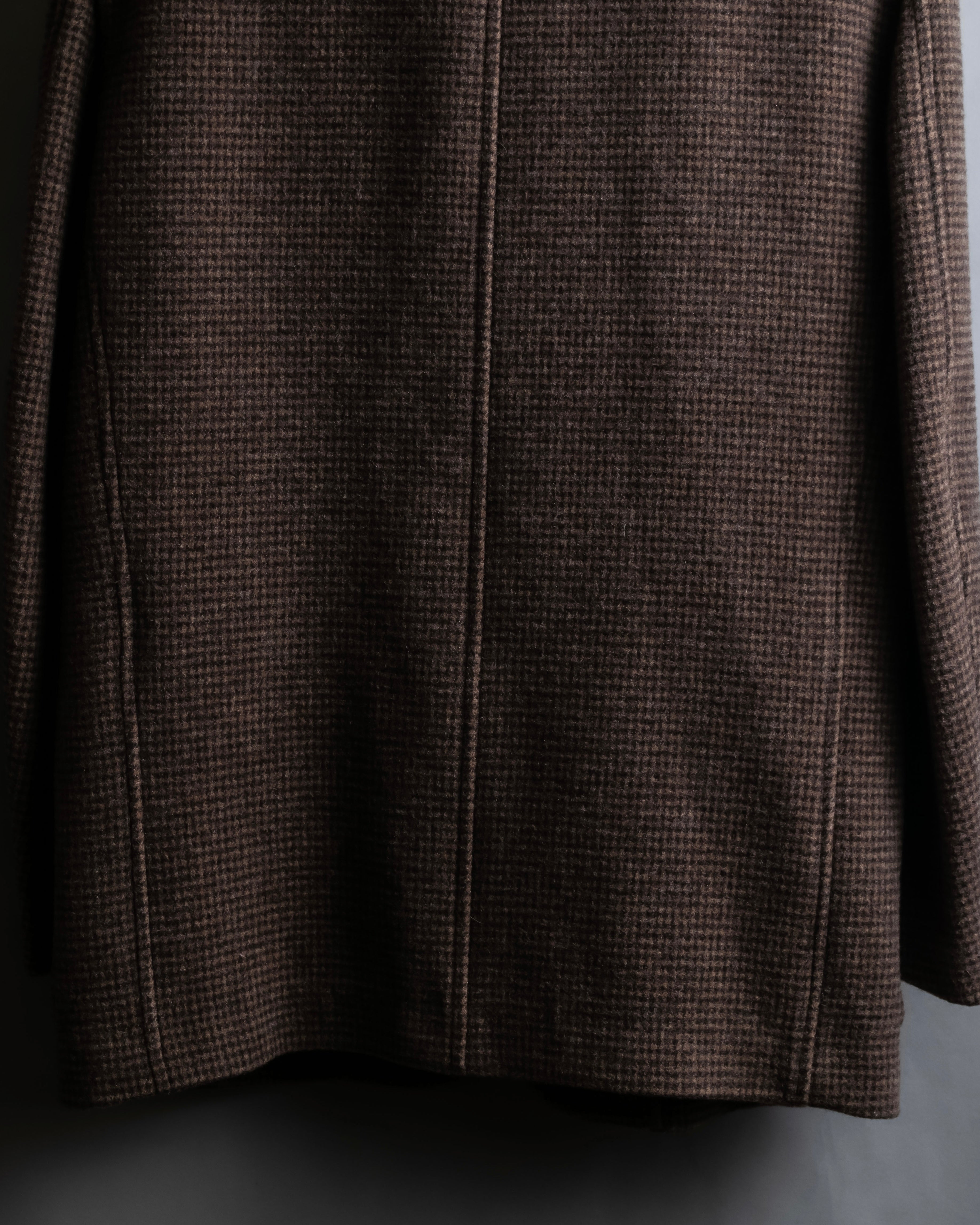 "COMME des GARCONS
HOMME DEUX" Brown checked pattern tailored jacket