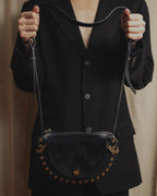 Bolso de hombro de ante con ojales en forma de media luna de See by Chloé