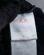 "ISSEY MIYAKE PERMANENT" Large shawl collar silk long cardigan