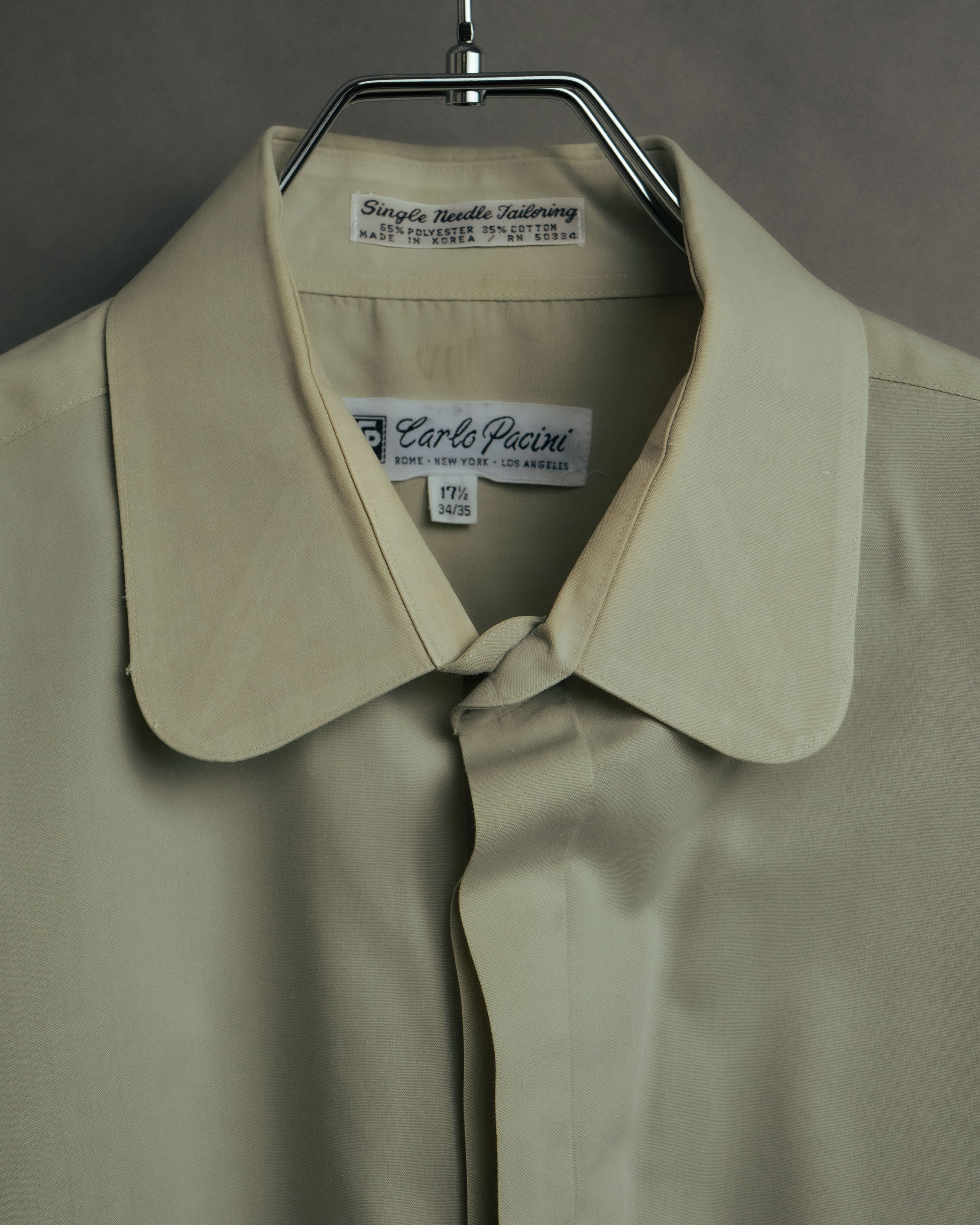 -MOOD Vintage Collections-
90’s Round collar fly front shirt