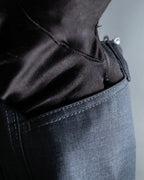 "CHANEL" 100% wool wide tapered slacks