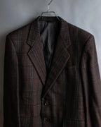 "BALENCIAGA" Checked shoulder pad box silhouette tailored jacket