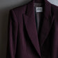 "GIANFRANCO FERRE" Striped peak lapel 1 button tailored jacket