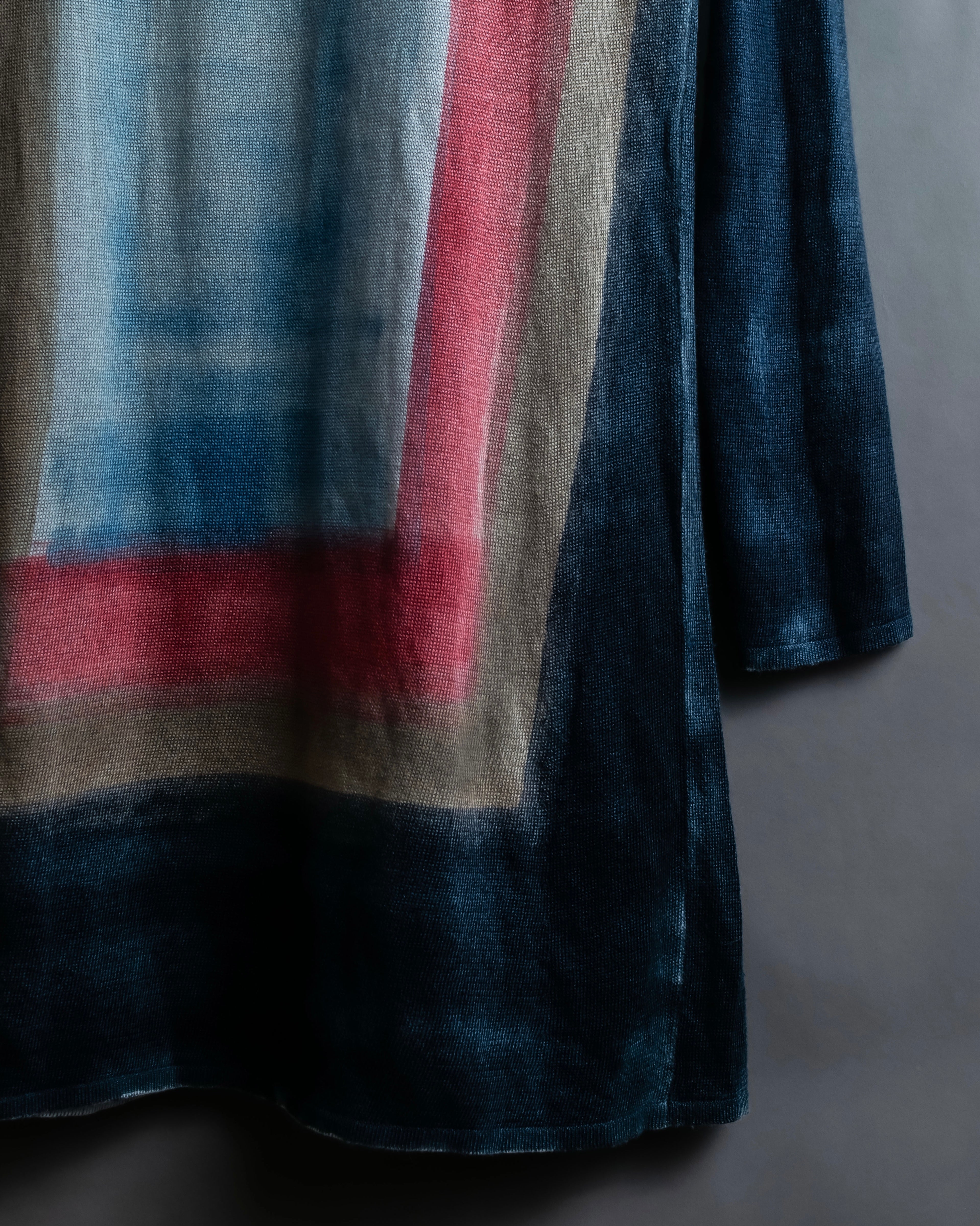 "Loro Piana" Hand-painted gradient knit tunic