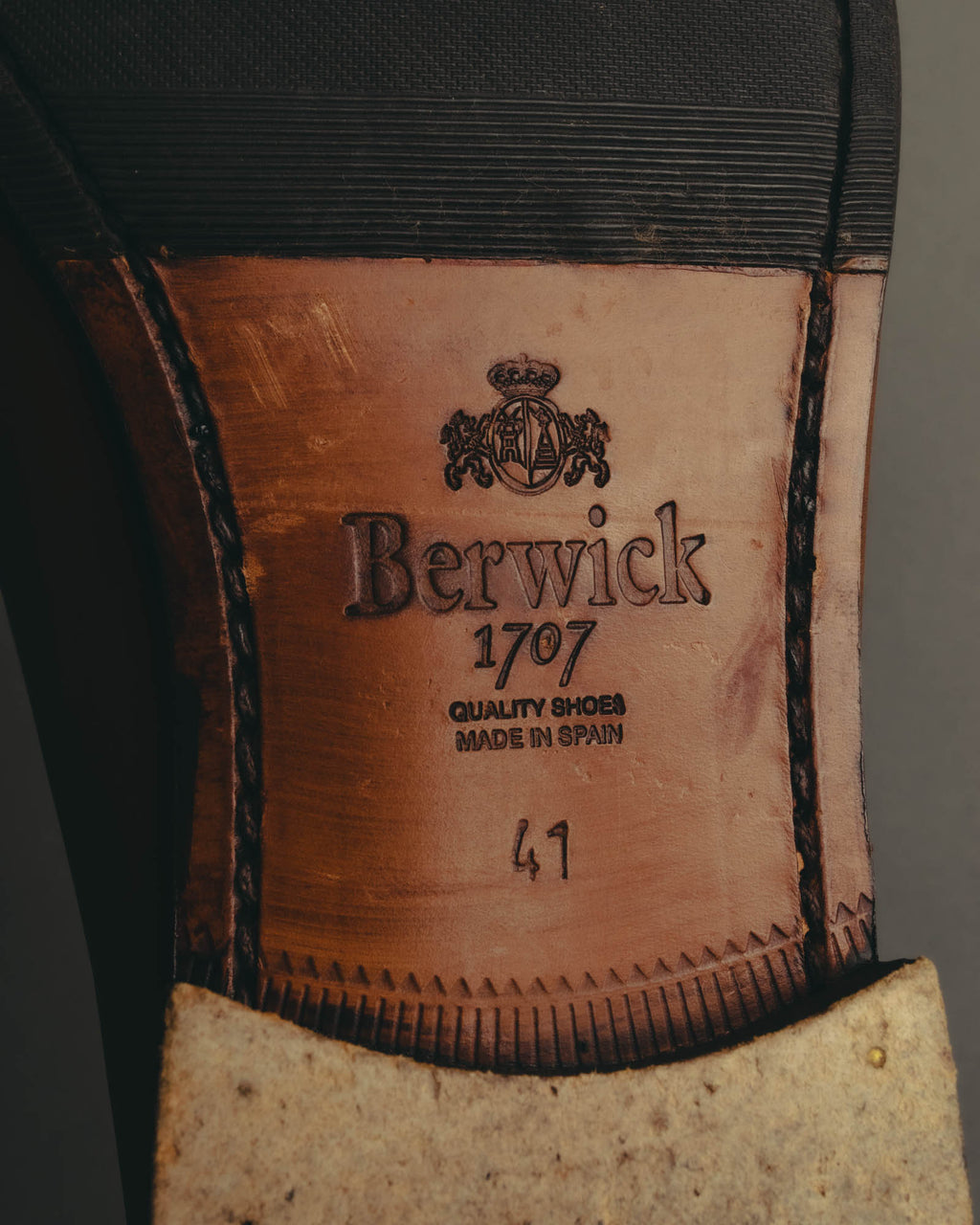 “Berwick 1707” 2010’s Patina aniline leather double monk shoes