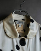 "GIANNI VERSACE" Irregular dot pattern silk shirt