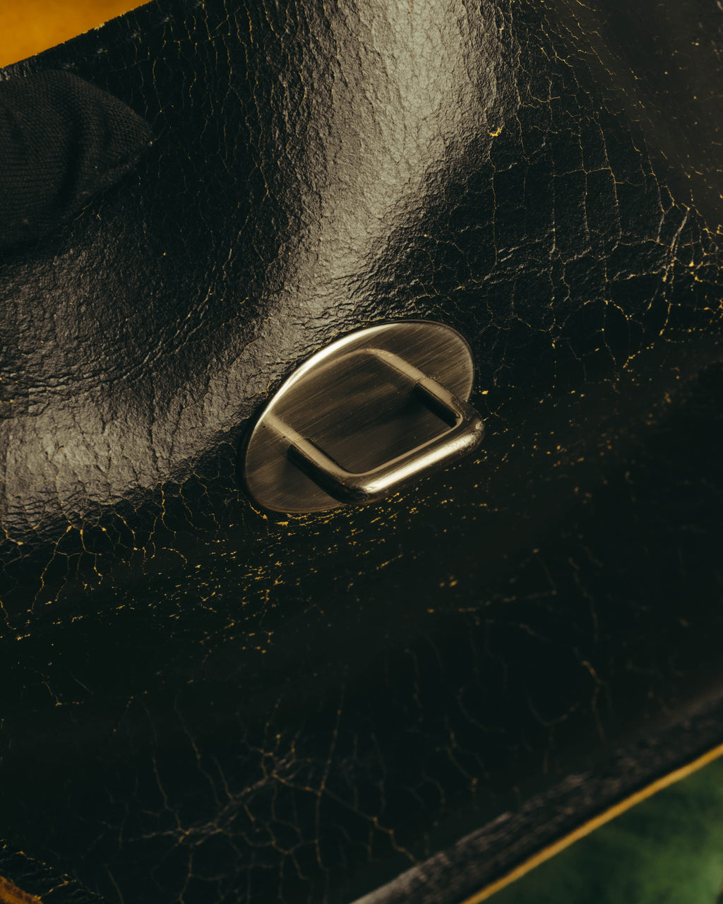 "Miu Miu" 90's-00's Cracked leather tote handbag