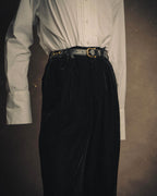 -SPECIAL- “SAINT LAURENT” 2016’s- lamé velvet tuxedo trousers