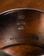 "BVLGARI" Save the Children series logo engraved silver ring