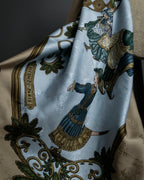 "HERMES" Carré 90 Joies d’Hiver Winter Pleasures silk scarf
