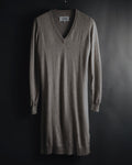 Maison Margiela 2014 Autumn/Winter fine gauge V-neck knit dress with elbow patches