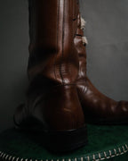 "GUCCI" 90’s-00’s shearling lined engineer boots