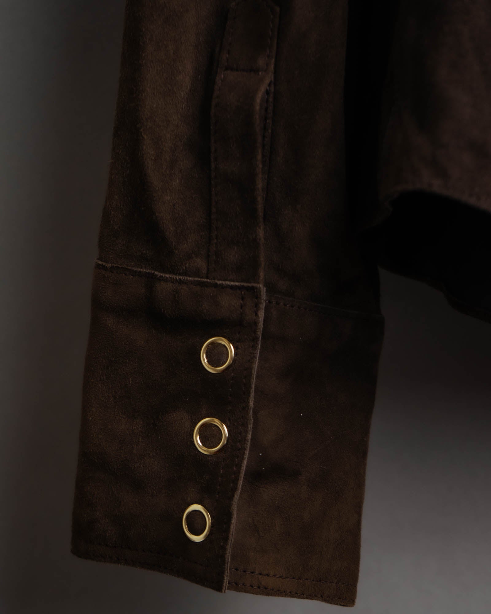 -SPECIAL- “BOTTEGA VENETA” 80’s-90’s Intrecciato suede leather shirt
