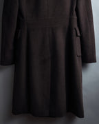 "VALENTINO" Shaped silhouette mocha brown chester coat