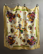 "GUCCI" Baroque painting pattern silk scarf