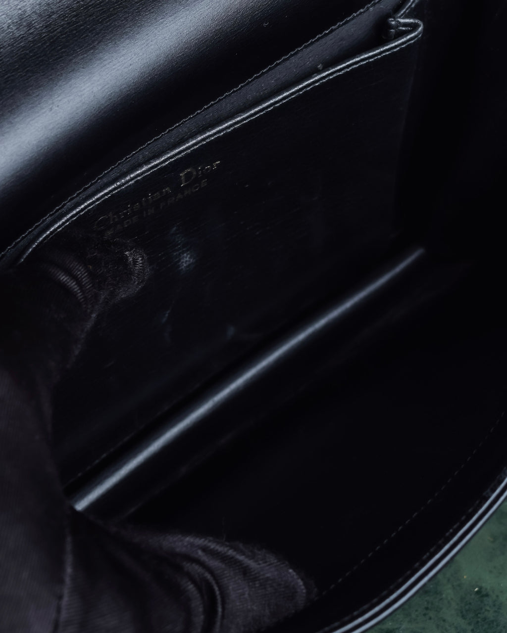 "Christian Dior" Layered flap oblique shoulder bag