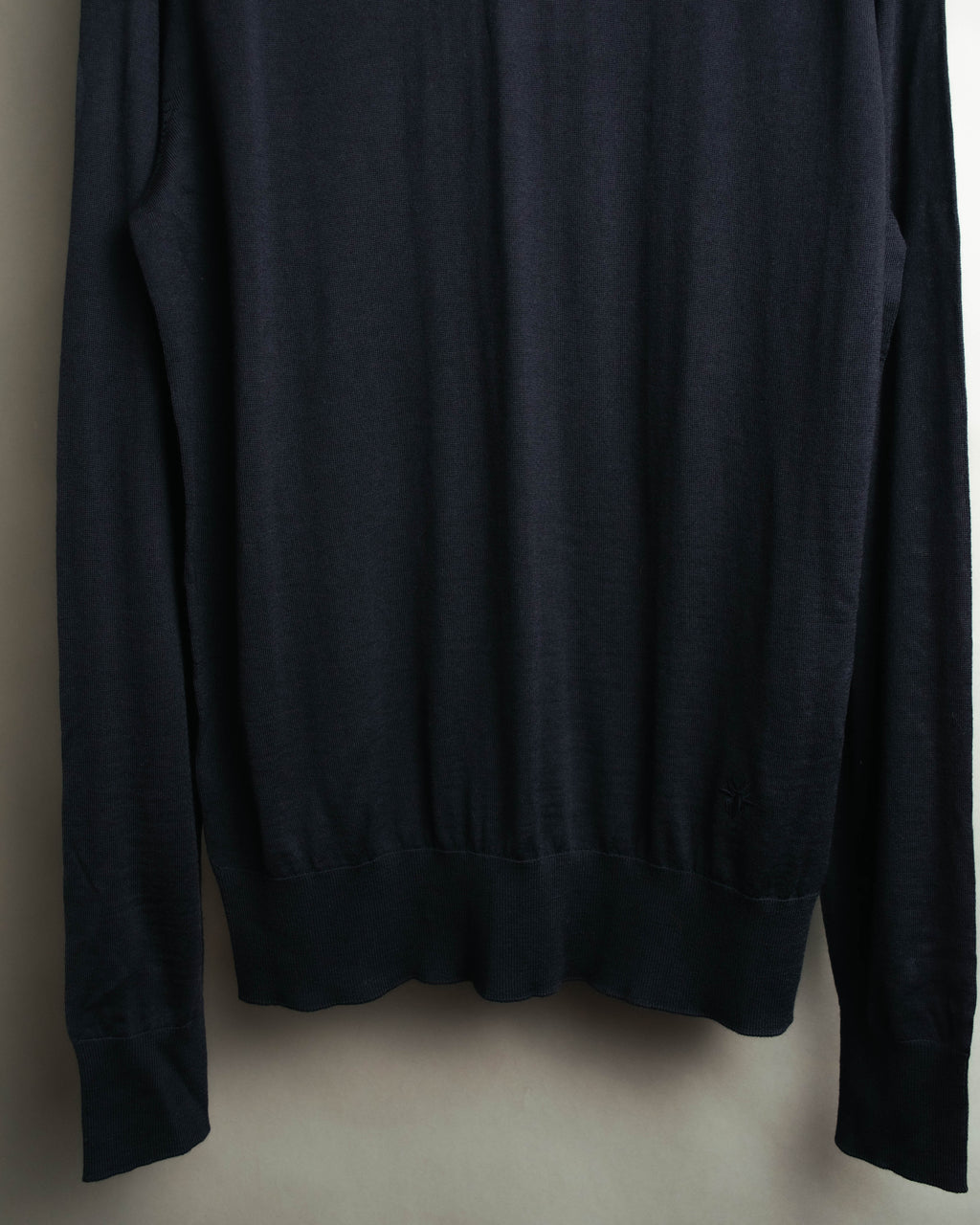 "DIOR" 2010's Minimal bee embroidered wool crewneck sweater