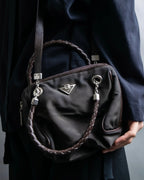 "BOTTEGA VENETA" 2way logo plate nylon bag