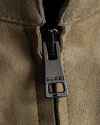 "GUCCI" Sand beige suede set up