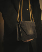-SPECIAL- "Saint Laurent" 2013-2017 Betty suede and leather geometric flap chain shoulder bag