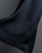 “CHANEL” Designed hem silk flare pants