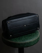 "YVES SAINT LAURENT" Silver parts design Muse toe leather bag
