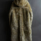 "DIESEL" Double zipper hooded long fur coat