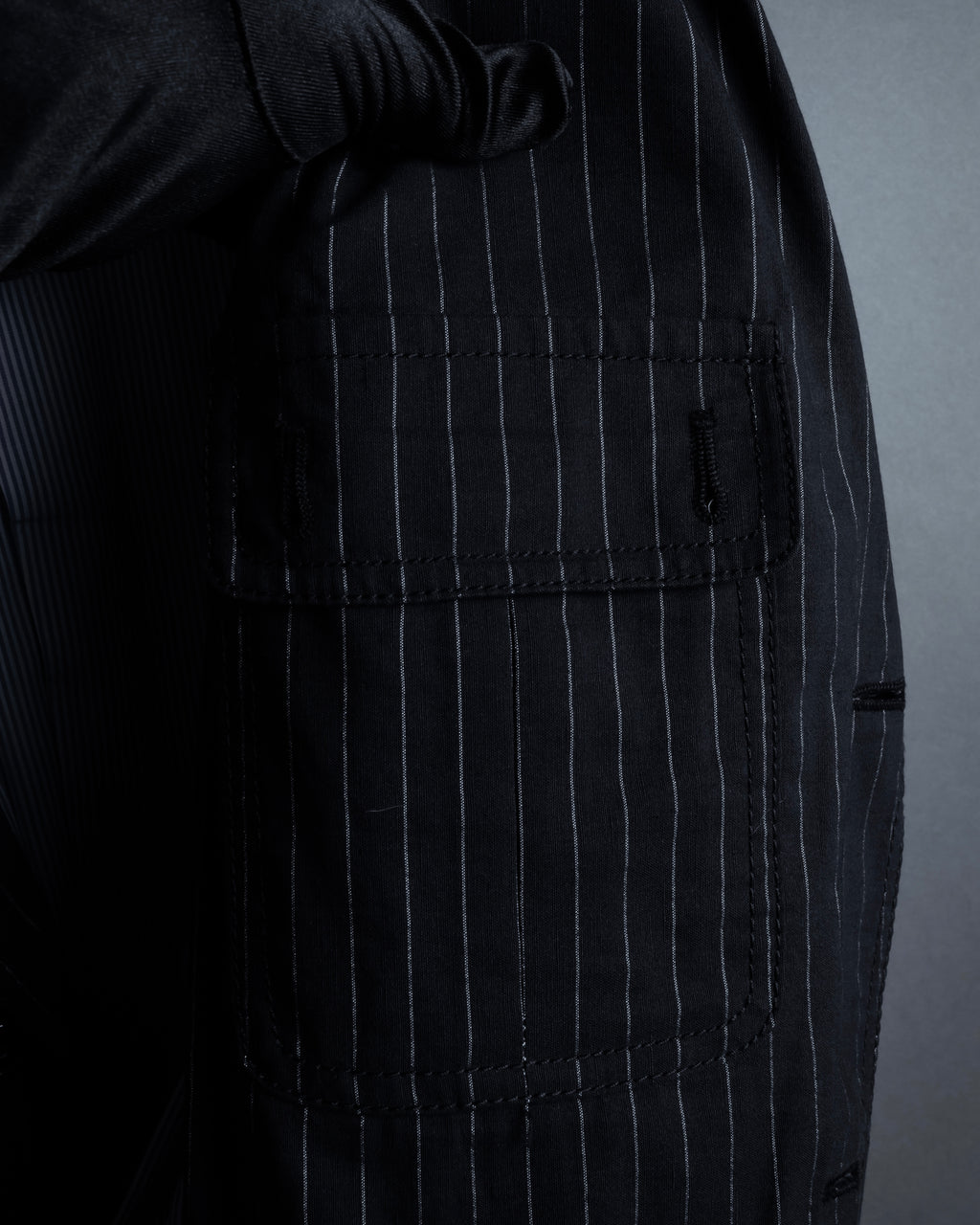 "Dolce & Gabbana" Collar switching design pinstripe pattern tailored jacket