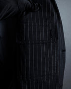 "Dolce & Gabbana" Collar switching design pinstripe pattern tailored jacket