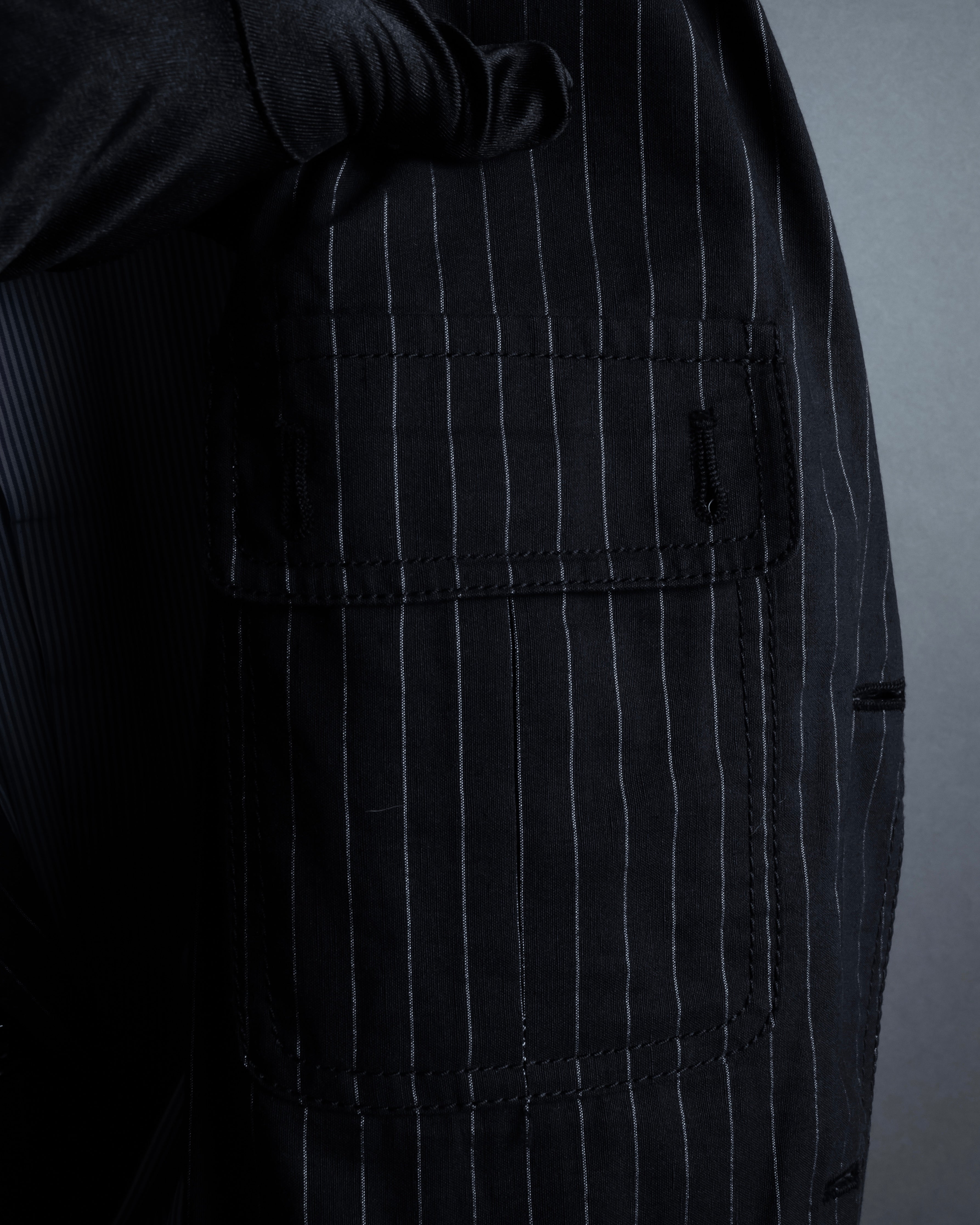 "Dolce & Gabbana" Collar switching design pinstripe pattern tailored jacket