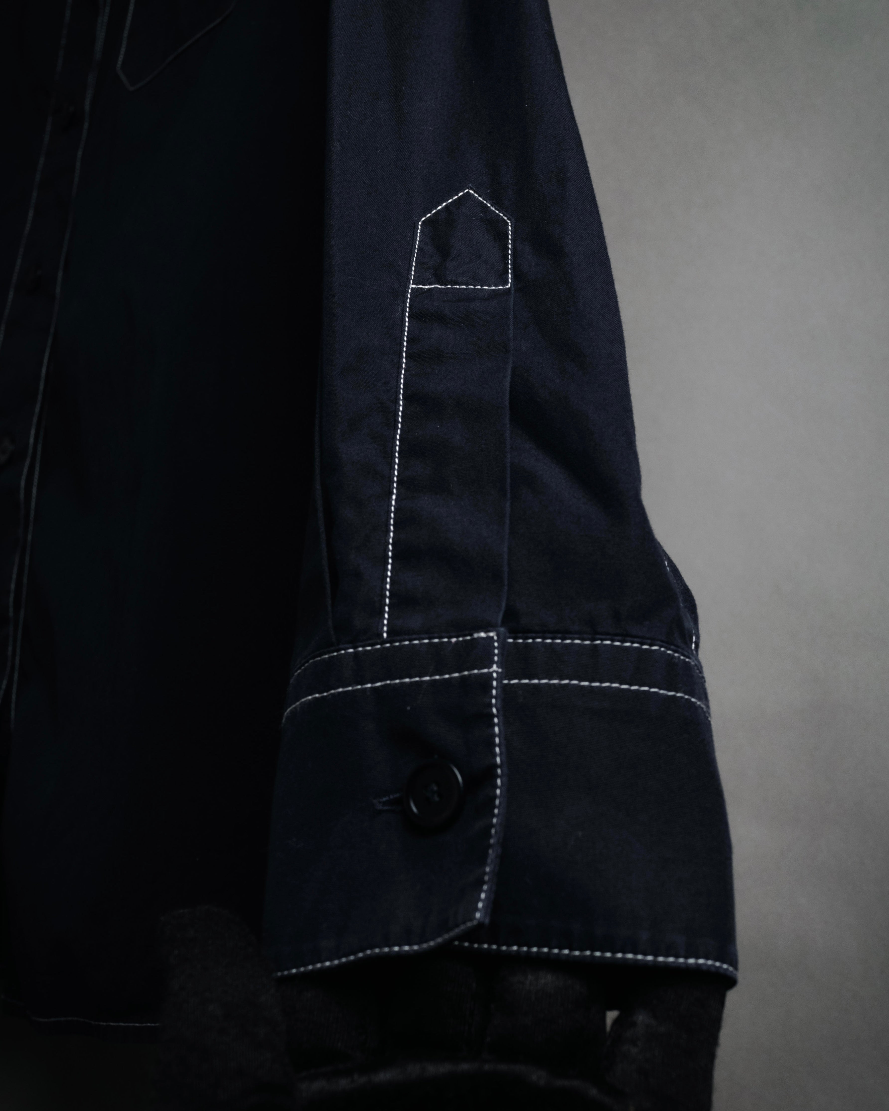 “BOTTEGA VENETA” 2010’s contrast stitch uniform cotton shirt