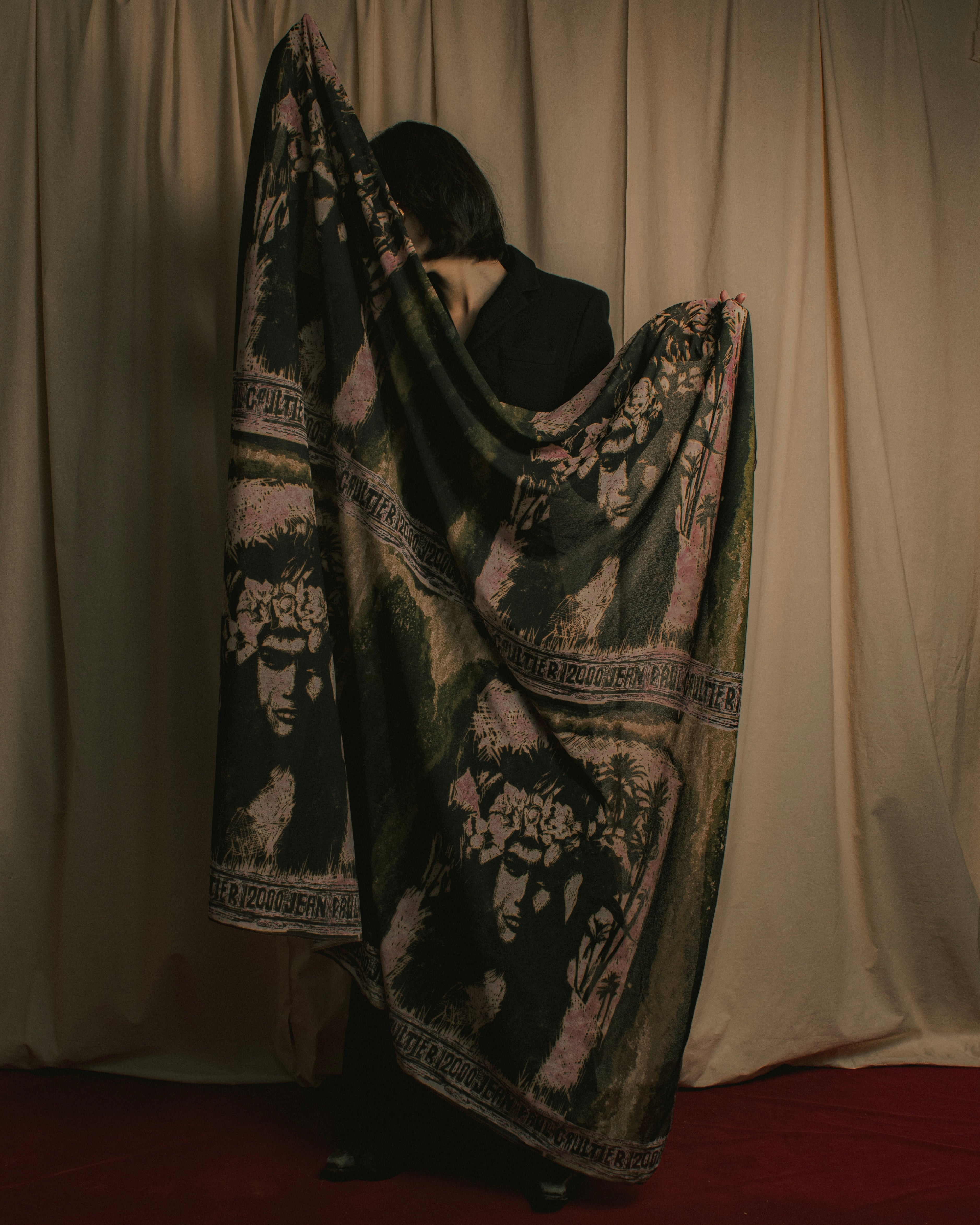 “Jean Paul Gaultier” Printed portrait large scarf