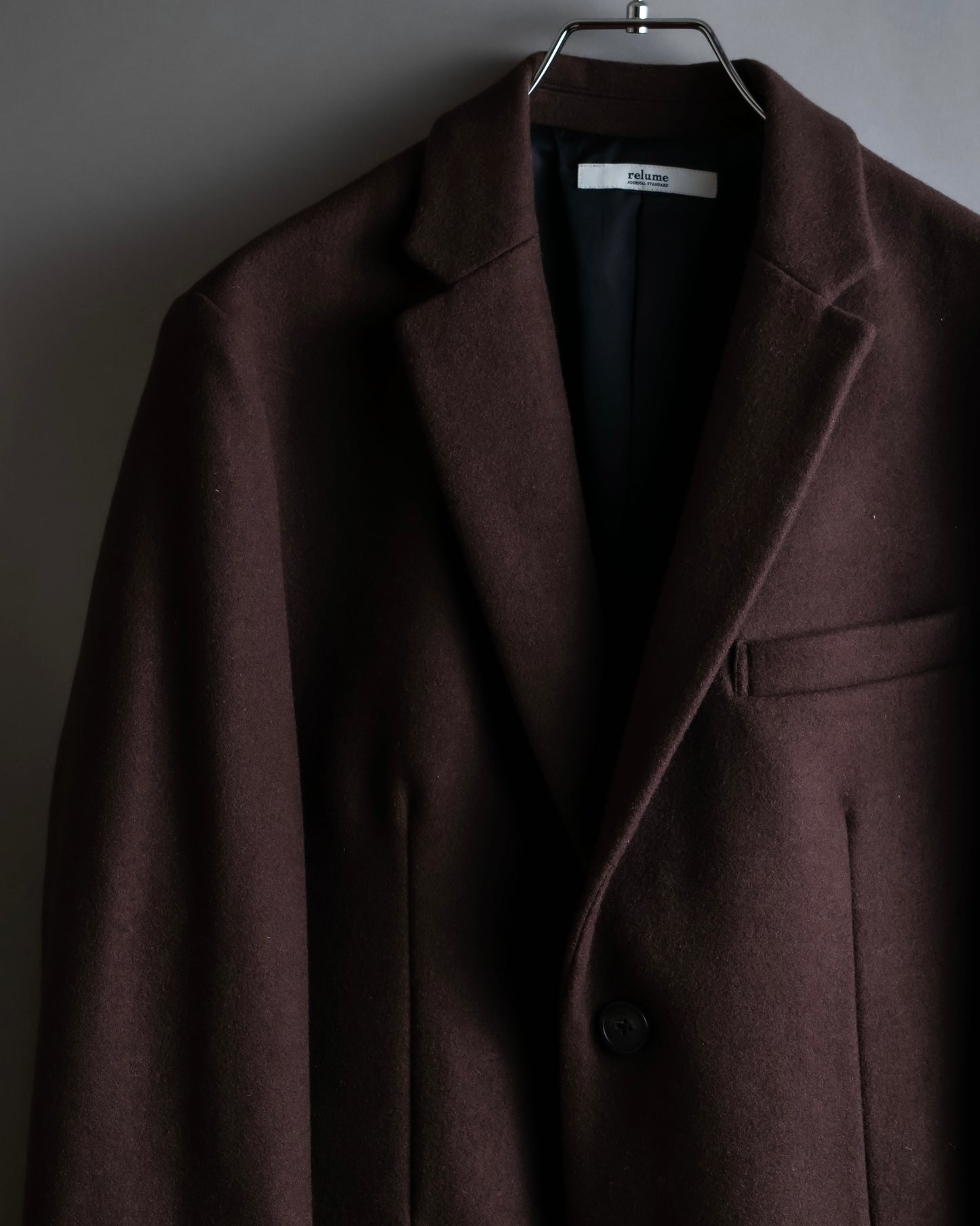 "JOURNAL STANDARD relume"
Oversized wool blend mid length chester coat