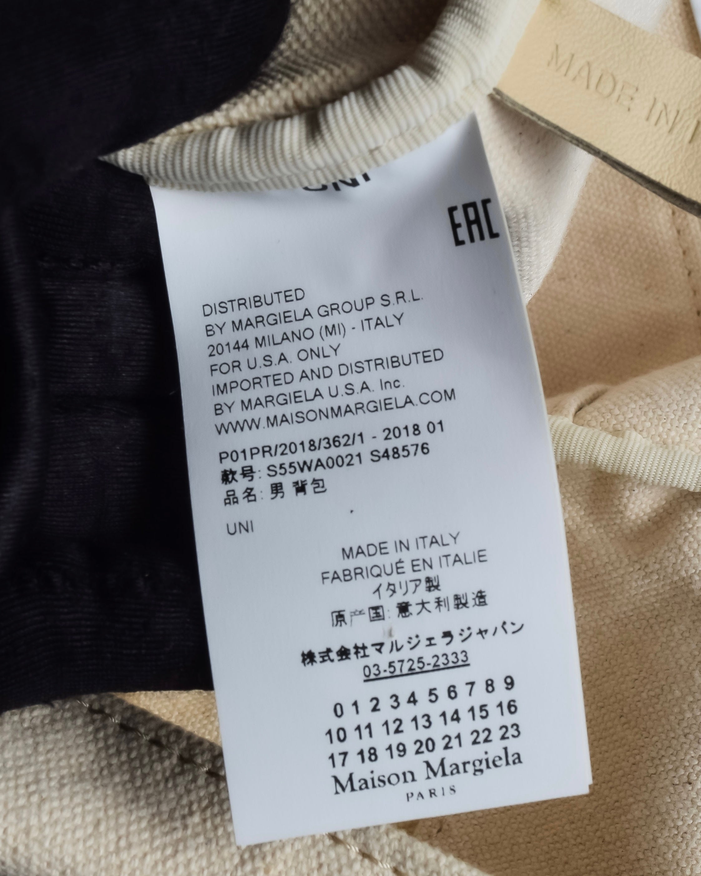 "MAISON MARGIELA" Atelier 75011 design canvas large bag