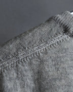 "JIL SANDER" Solid texture V neck mixed knit