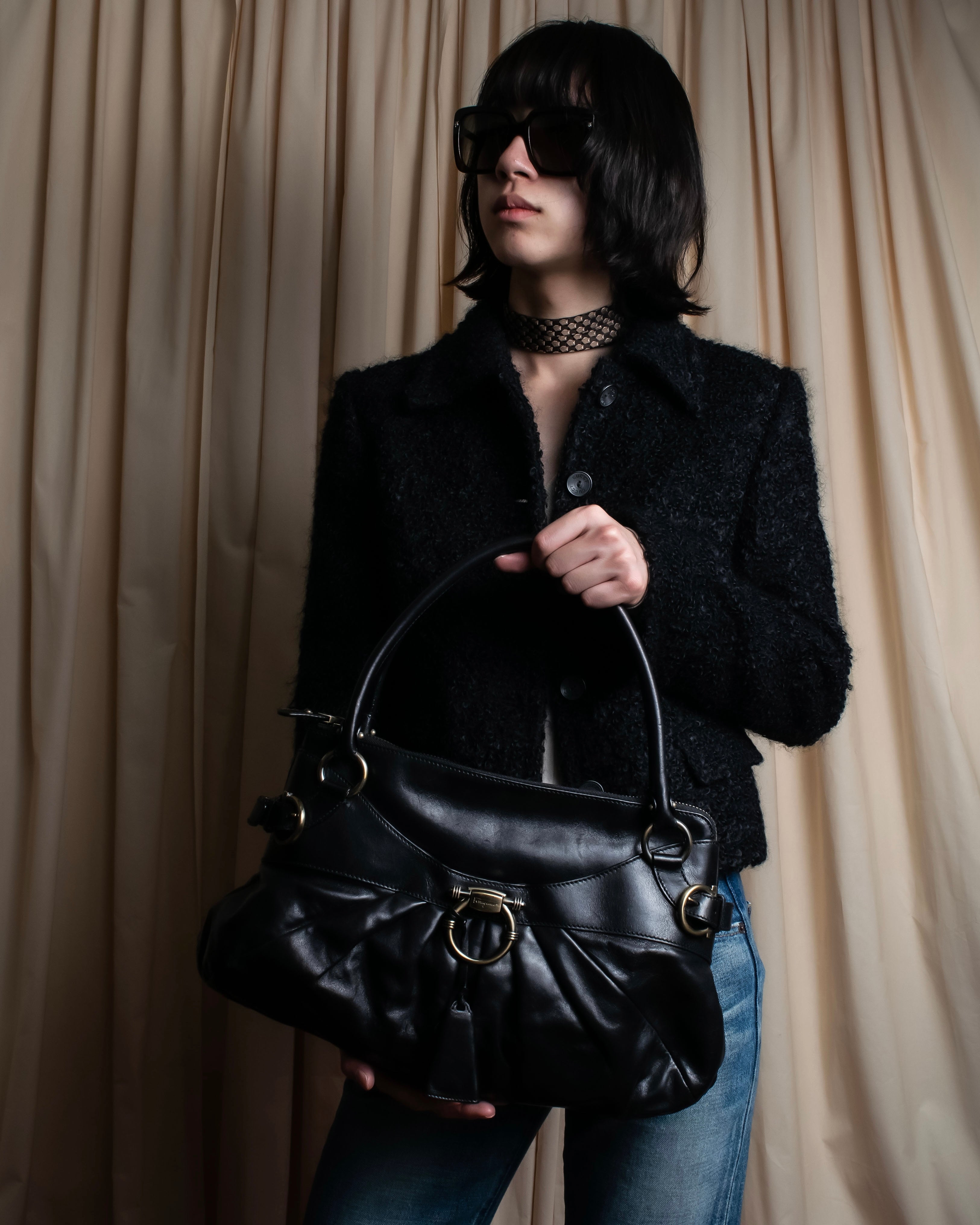 "Salvatore Ferragamo" Gancini motif leather one-handle bag