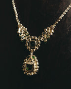 "Christian Dior" 80's-90's Emerald green pendant necklace