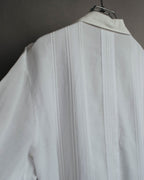 -SPECIAL- “Christian Dior” 90’s-00’s pleated bib dress shirt