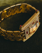 "VALENTINO ROLENTA" 90's-00's Decorative rhinestone quartz watch