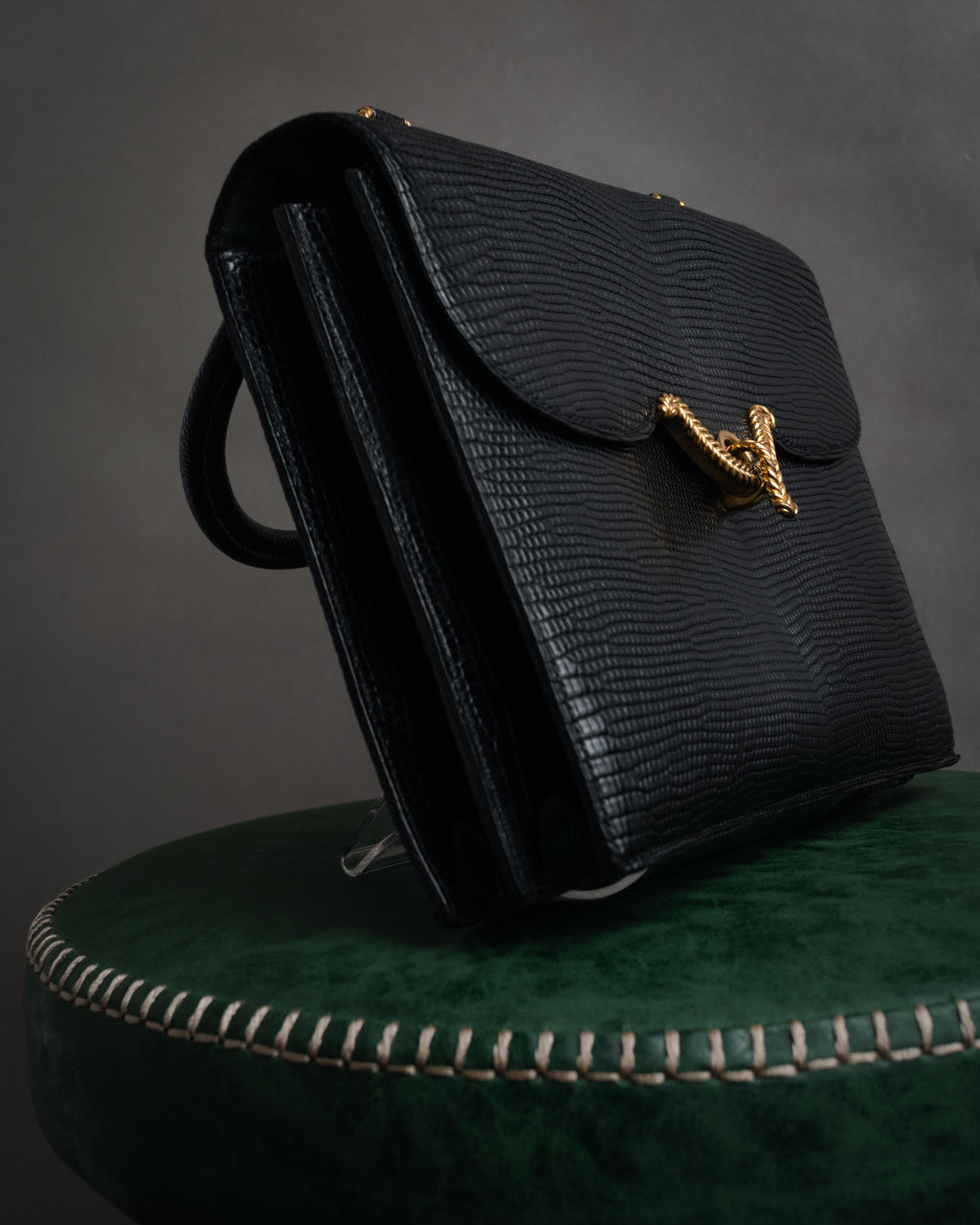 –SPECIAL– “HERMES” 1960’s-1970’s Lizard leather Vasco handbag