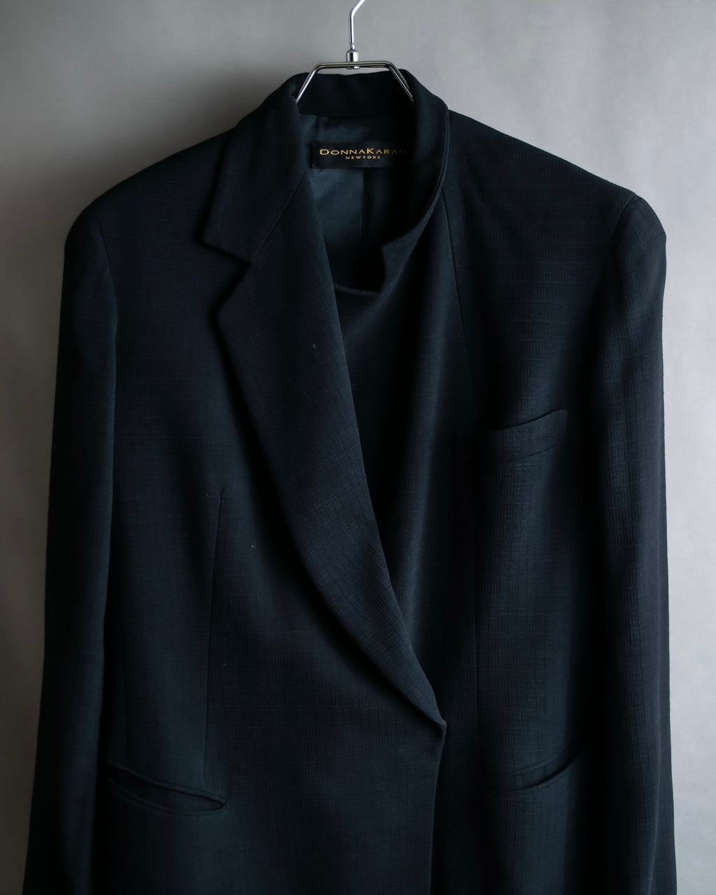 "DKNY" Asymmetrical design woven tailored jacket