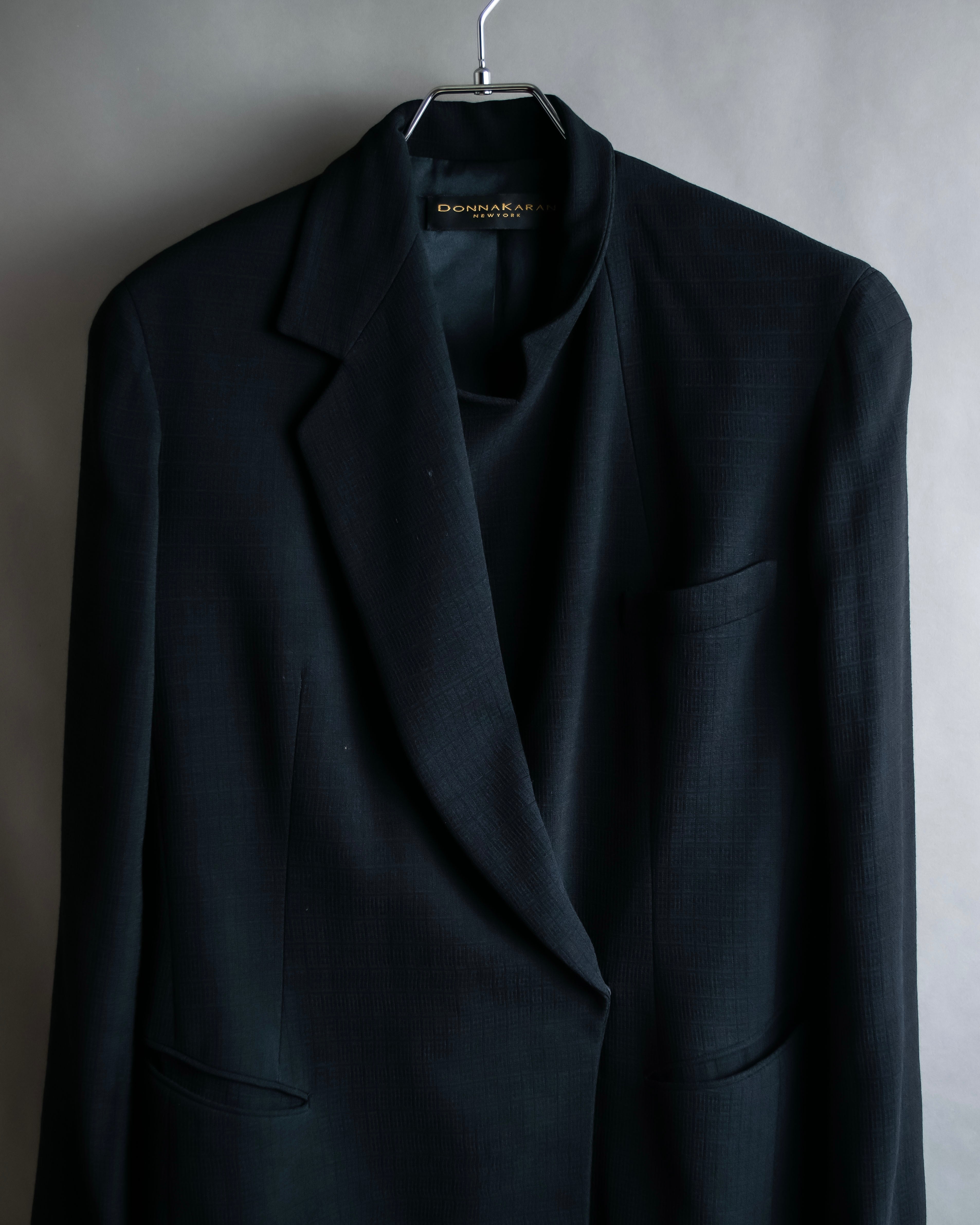 "DKNY" Asymmetrical design woven tailored jacket